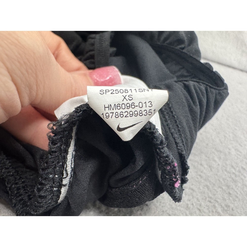 Nike Tempo Running Shorts Womens Size XS Dri-FIT Pink Black Brief-Lined Active - Picture 13 of 13